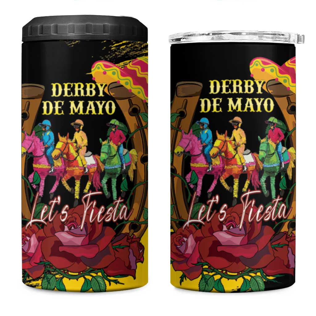 Derby De Mayo 2025 4 in 1 Can Cooler Tumbler Pinata Horse Racing Let's Fiesta