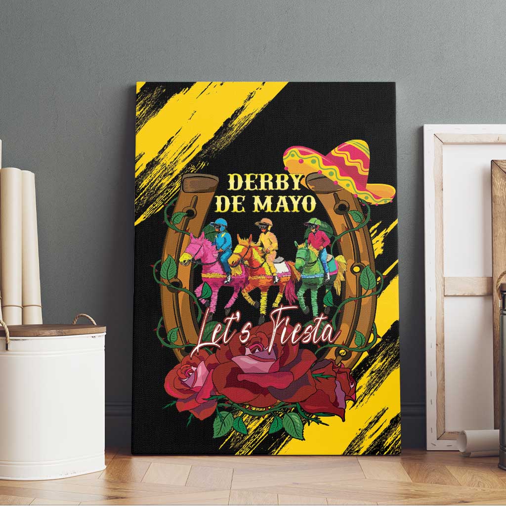 Derby De Mayo 2025 Canvas Wall Art Pinata Horse Racing Let's Fiesta
