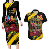 Derby De Mayo 2025 Couples Matching Long Sleeve Bodycon Dress and Hawaiian Shirt Pinata Horse Racing Let's Fiesta