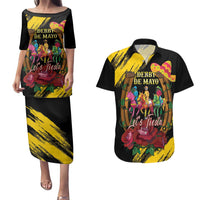 Derby De Mayo 2025 Couples Matching Puletasi and Hawaiian Shirt Pinata Horse Racing Let's Fiesta
