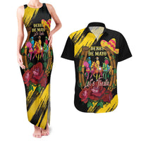 Derby De Mayo 2025 Couples Matching Tank Maxi Dress and Hawaiian Shirt Pinata Horse Racing Let's Fiesta