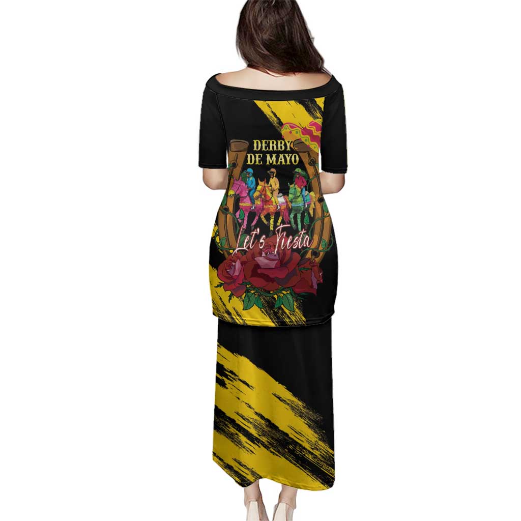 Derby De Mayo 2025 Family Matching Puletasi and Hawaiian Shirt Pinata Horse Racing Let's Fiesta