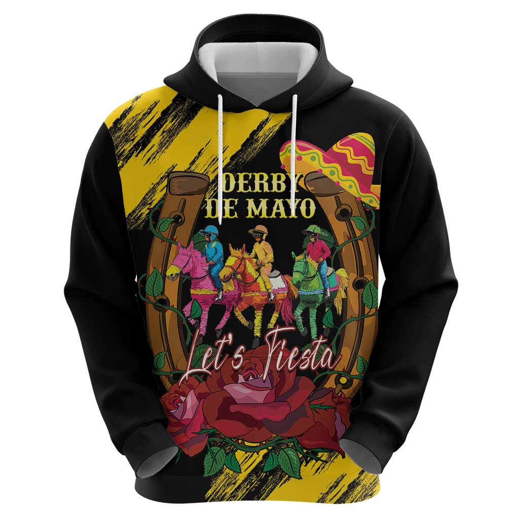 Derby De Mayo 2025 Hoodie Pinata Horse Racing Let's Fiesta