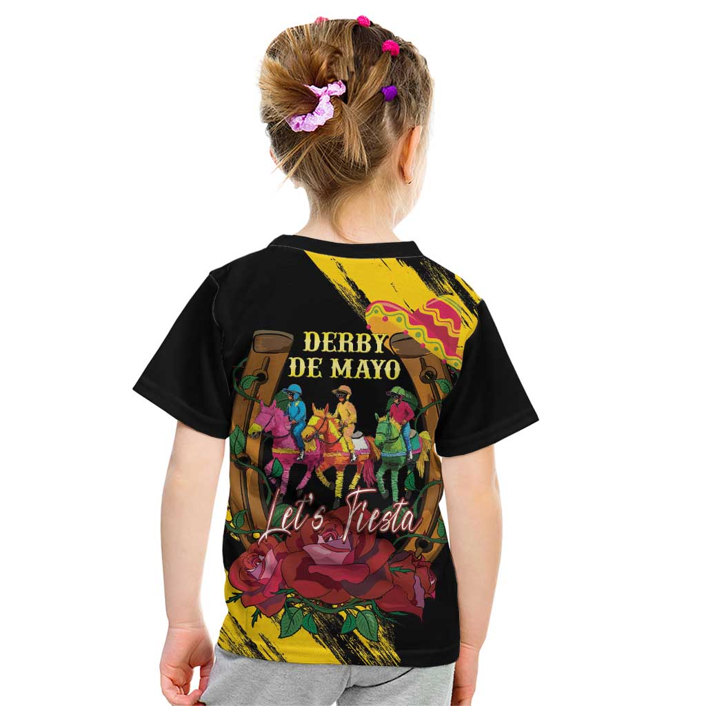 Derby De Mayo 2025 Kid T Shirt Pinata Horse Racing Let's Fiesta