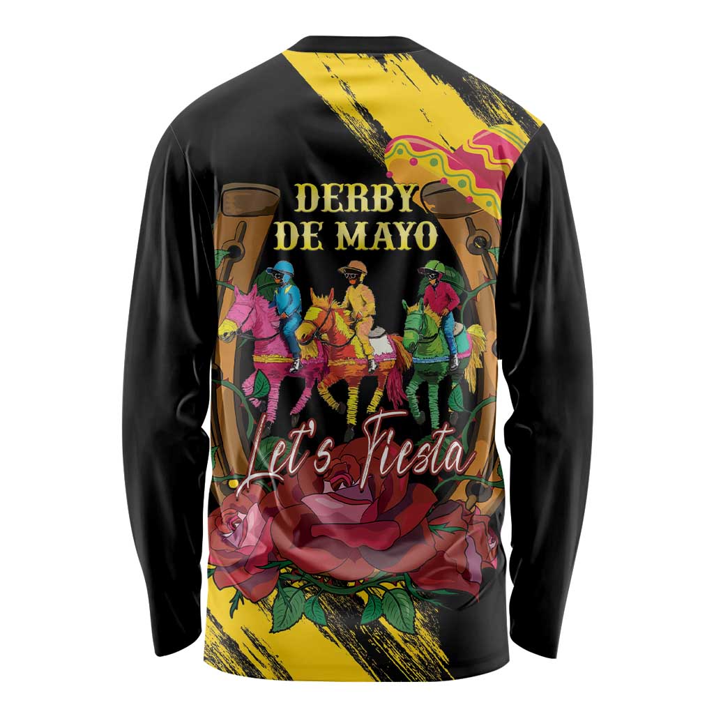 Derby De Mayo 2025 Long Sleeve Shirt Pinata Horse Racing Let's Fiesta