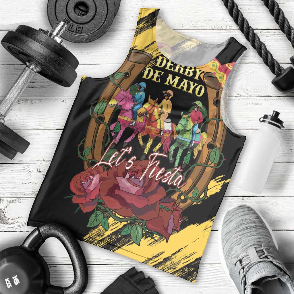 Derby De Mayo 2025 Men Tank Top Pinata Horse Racing Let's Fiesta