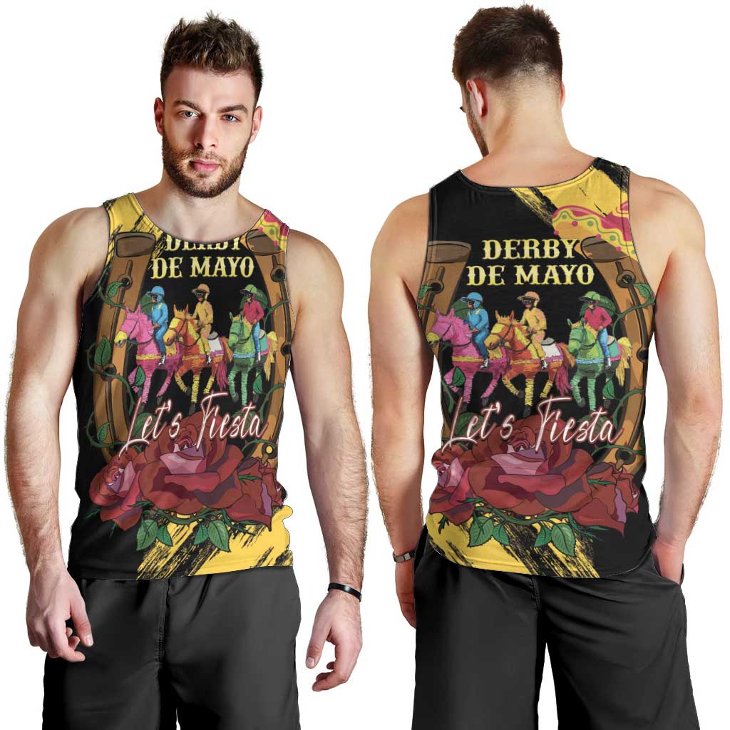 Derby De Mayo 2025 Men Tank Top Pinata Horse Racing Let's Fiesta