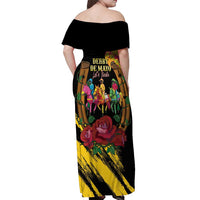 Derby De Mayo 2025 Off Shoulder Maxi Dress Pinata Horse Racing Let's Fiesta