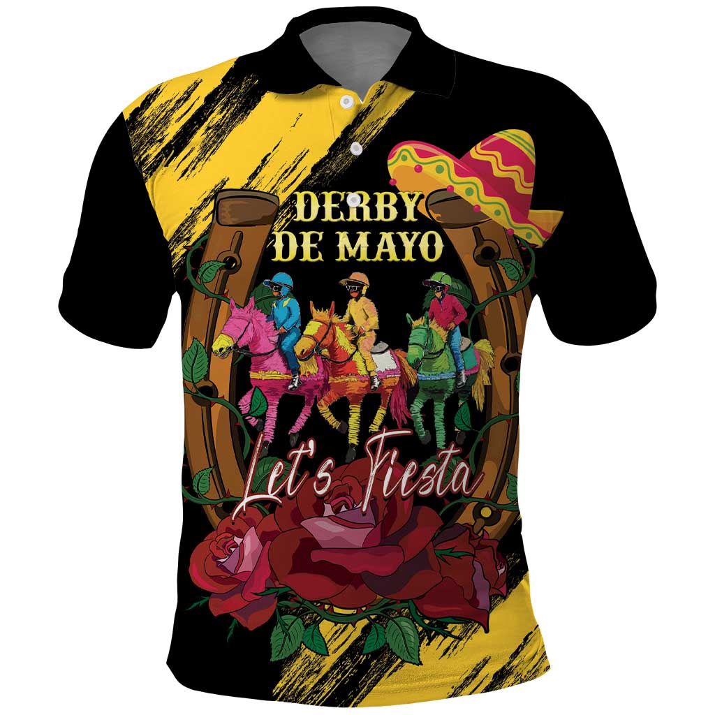 Derby De Mayo 2025 Polo Shirt Pinata Horse Racing Let's Fiesta
