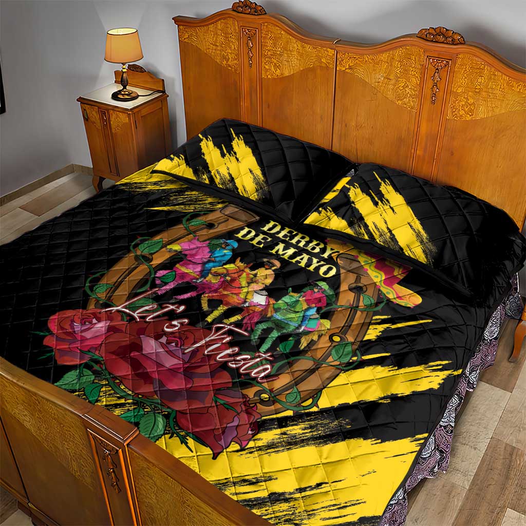 Derby De Mayo 2025 Quilt Bed Set Pinata Horse Racing Let's Fiesta - Wonder Print Shop