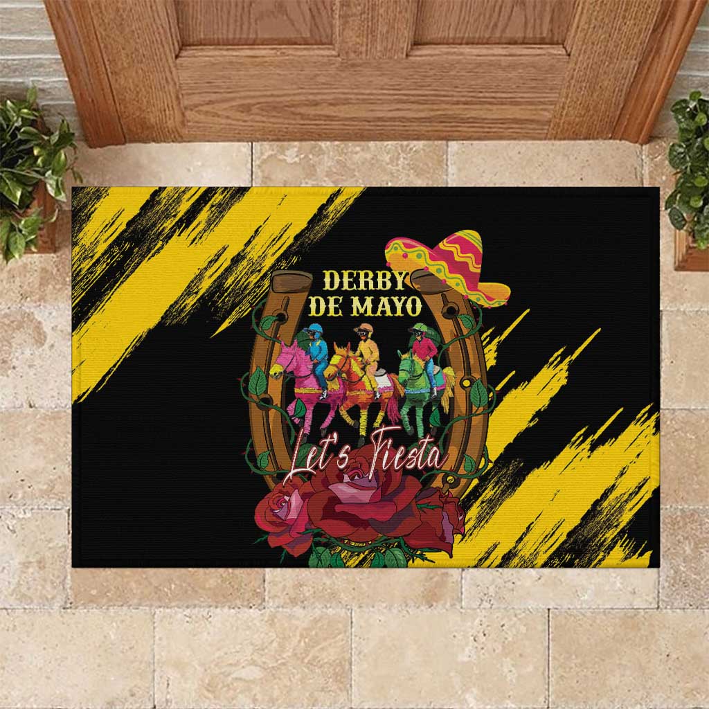 Derby De Mayo 2025 Rubber Doormat Pinata Horse Racing Let's Fiesta - Wonder Print Shop