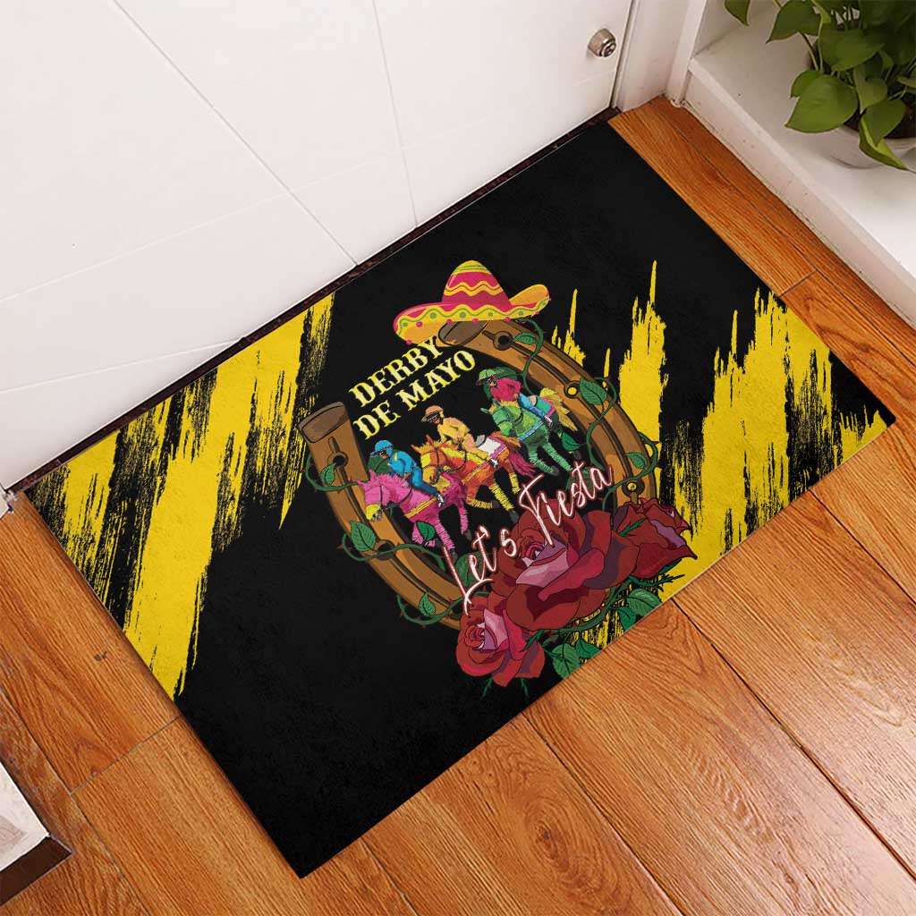 Derby De Mayo 2025 Rubber Doormat Pinata Horse Racing Let's Fiesta - Wonder Print Shop