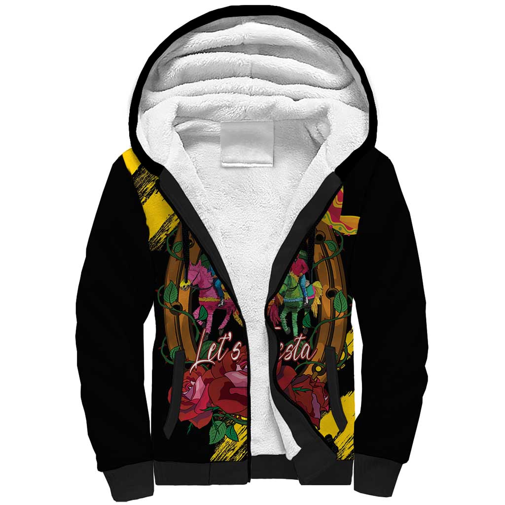 Derby De Mayo 2025 Sherpa Hoodie Pinata Horse Racing Let's Fiesta - Wonder Print Shop