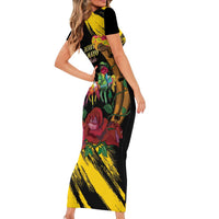 Derby De Mayo 2025 Short Sleeve Bodycon Dress Pinata Horse Racing Let's Fiesta - Wonder Print Shop