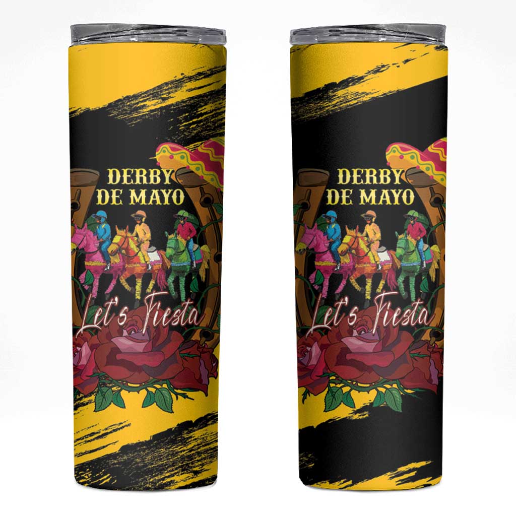 Derby De Mayo 2025 Skinny Tumbler Pinata Horse Racing Let's Fiesta - Wonder Print Shop