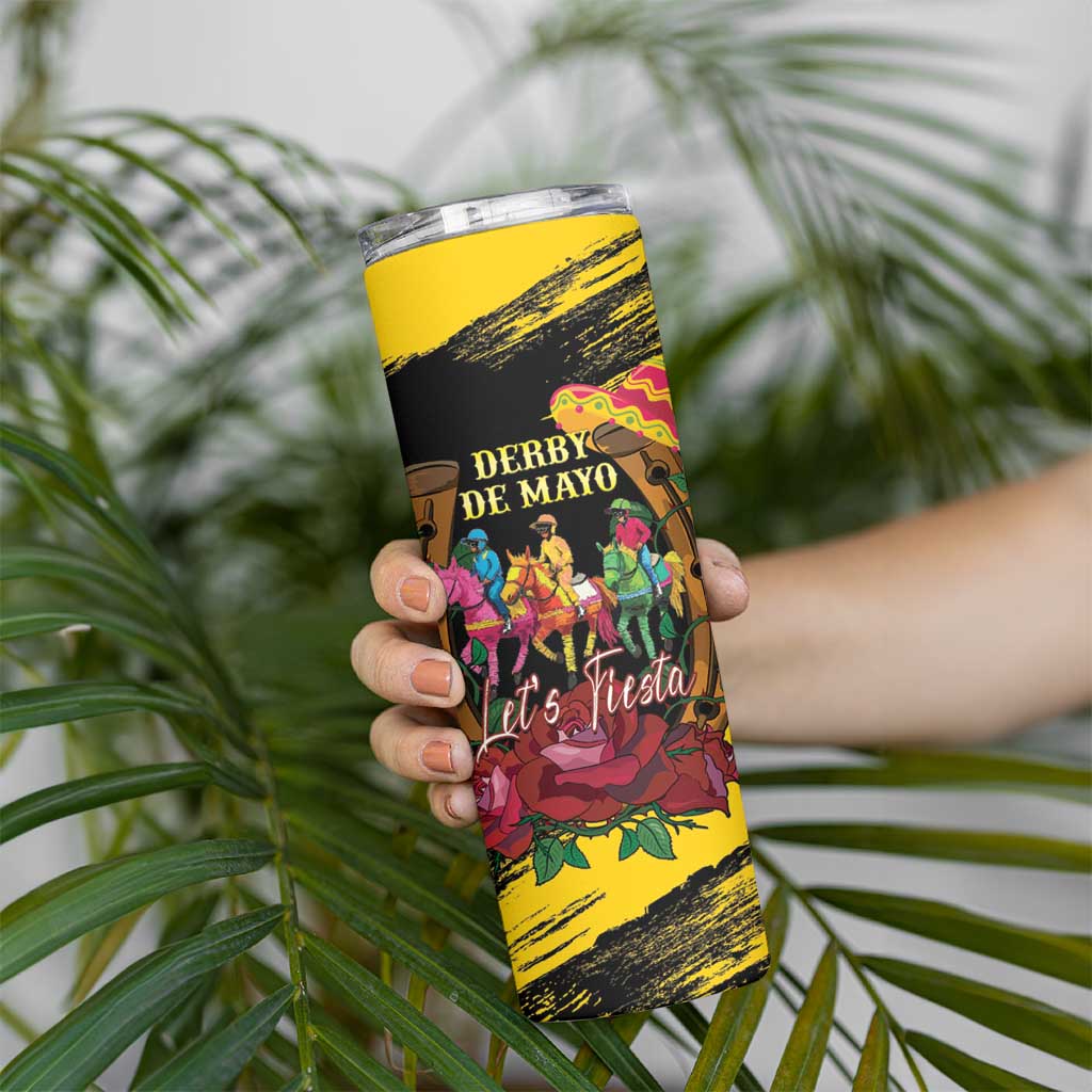 Derby De Mayo 2025 Skinny Tumbler Pinata Horse Racing Let's Fiesta - Wonder Print Shop
