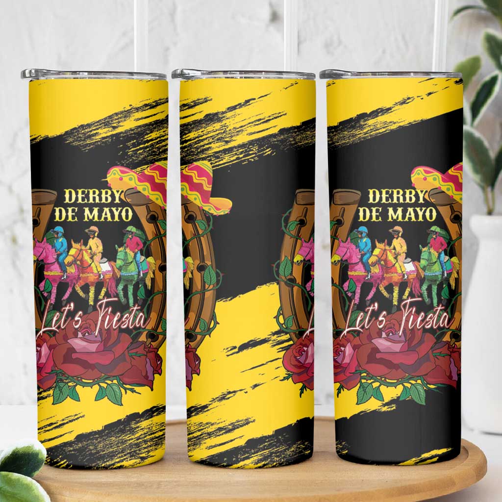Derby De Mayo 2025 Skinny Tumbler Pinata Horse Racing Let's Fiesta - Wonder Print Shop
