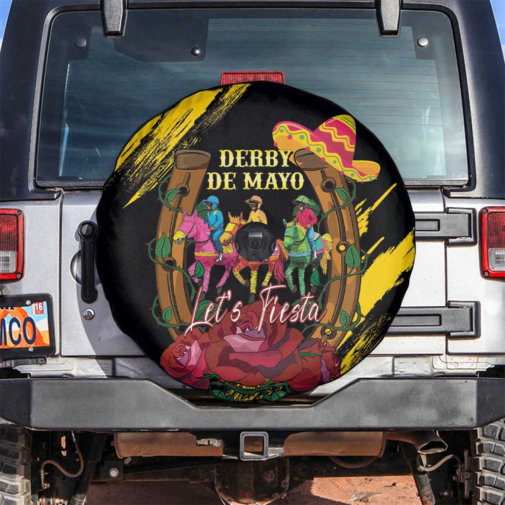Derby De Mayo 2025 Spare Tire Cover Pinata Horse Racing Let's Fiesta - Wonder Print Shop