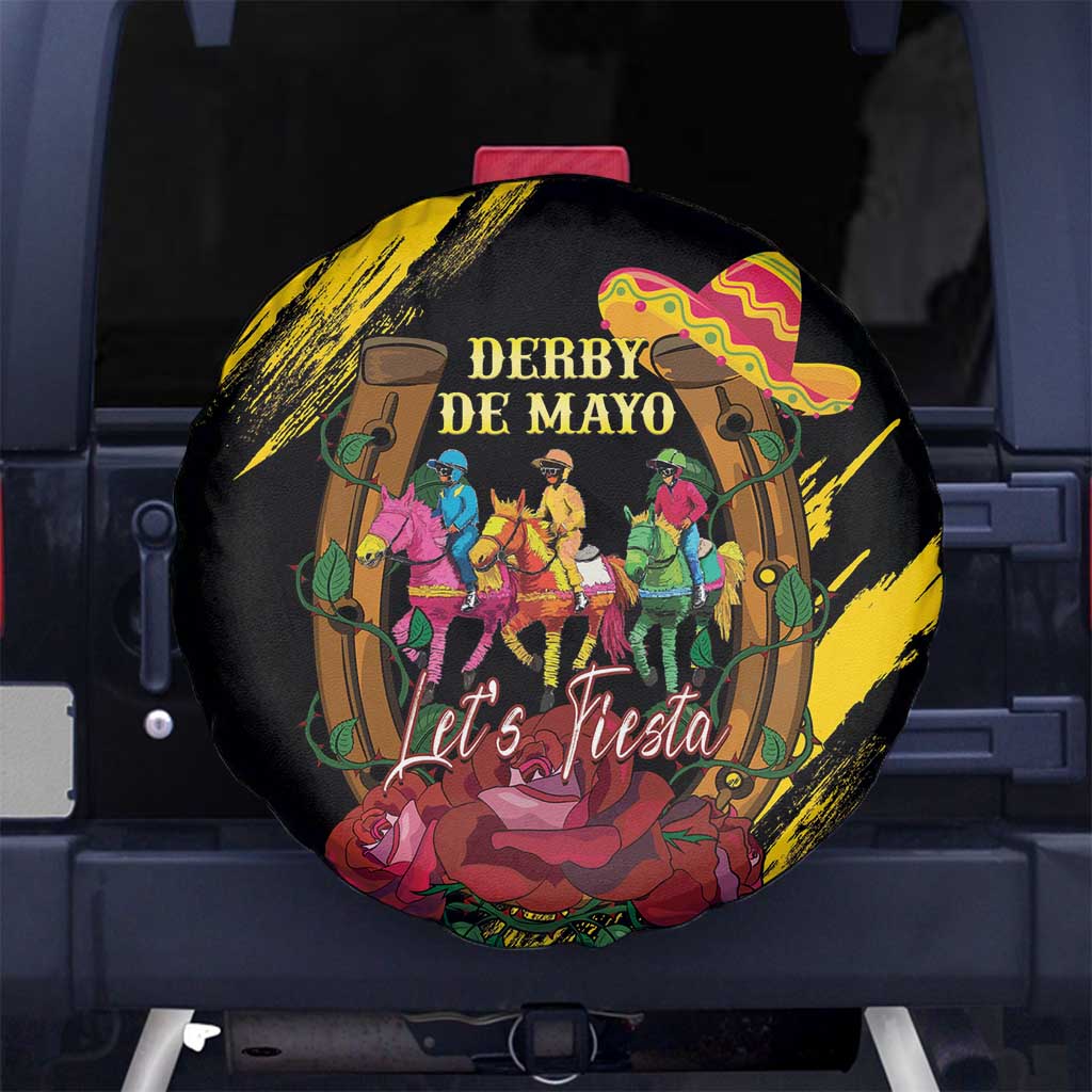 Derby De Mayo 2025 Spare Tire Cover Pinata Horse Racing Let's Fiesta - Wonder Print Shop