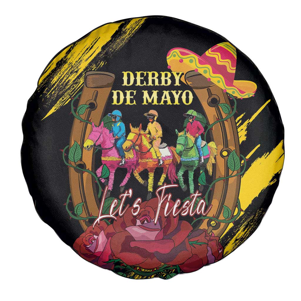 Derby De Mayo 2025 Spare Tire Cover Pinata Horse Racing Let's Fiesta - Wonder Print Shop