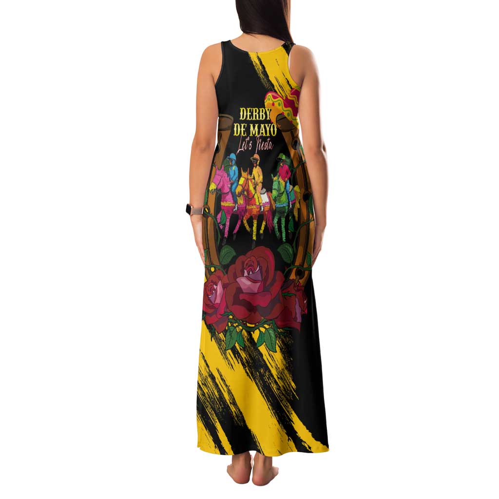 Derby De Mayo 2025 Tank Maxi Dress Pinata Horse Racing Let's Fiesta - Wonder Print Shop
