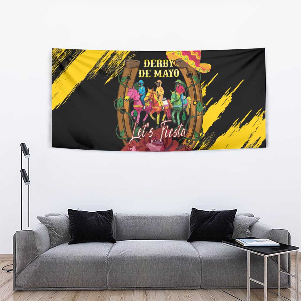 Derby De Mayo 2025 Tapestry Pinata Horse Racing Let's Fiesta - Wonder Print Shop