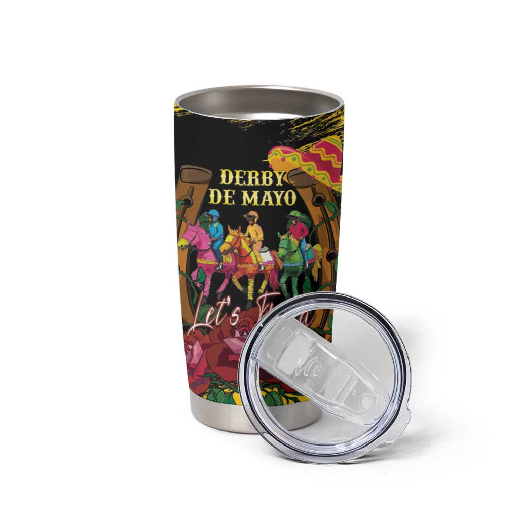 Derby De Mayo 2025 Tumbler Cup Pinata Horse Racing Let's Fiesta - Wonder Print Shop