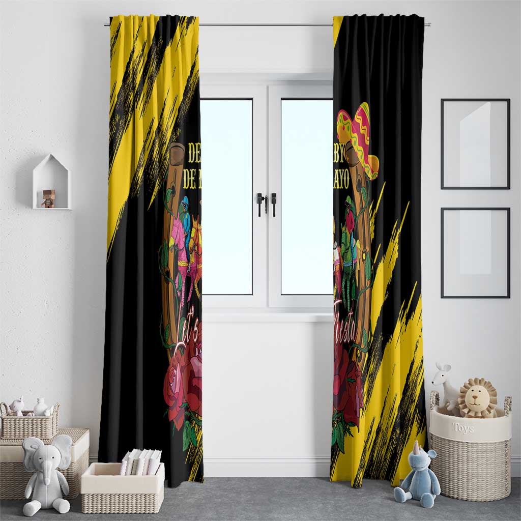 Derby De Mayo 2025 Window Curtain Pinata Horse Racing Let's Fiesta - Wonder Print Shop