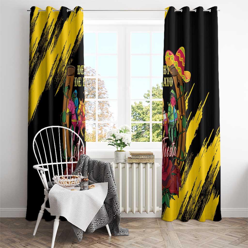 Derby De Mayo 2025 Window Curtain Pinata Horse Racing Let's Fiesta - Wonder Print Shop
