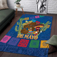 Mexico Cinco De Mayo 2025 Area Rug Chili Pepper Let's Fiesta