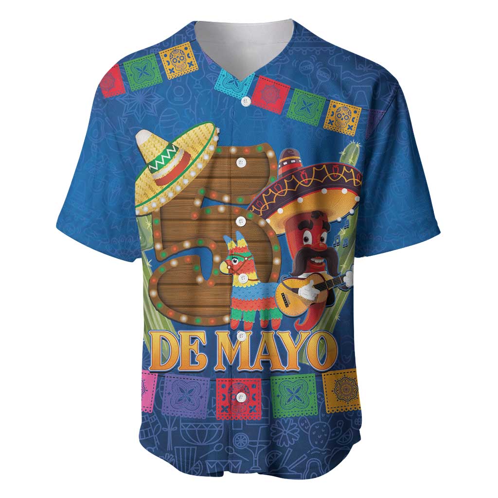 Mexico Cinco De Mayo 2025 Baseball Jersey Chili Pepper Let's Fiesta