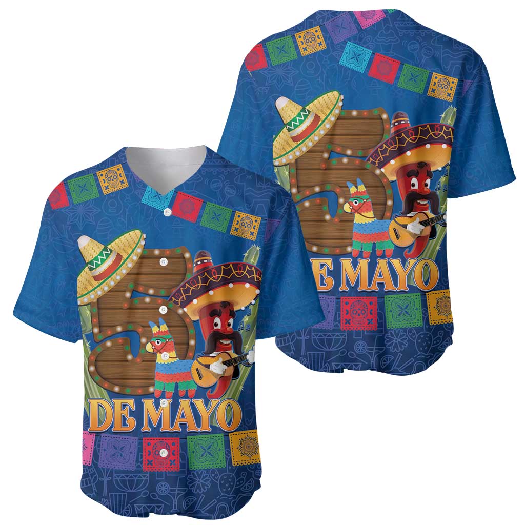 Mexico Cinco De Mayo 2025 Baseball Jersey Chili Pepper Let's Fiesta