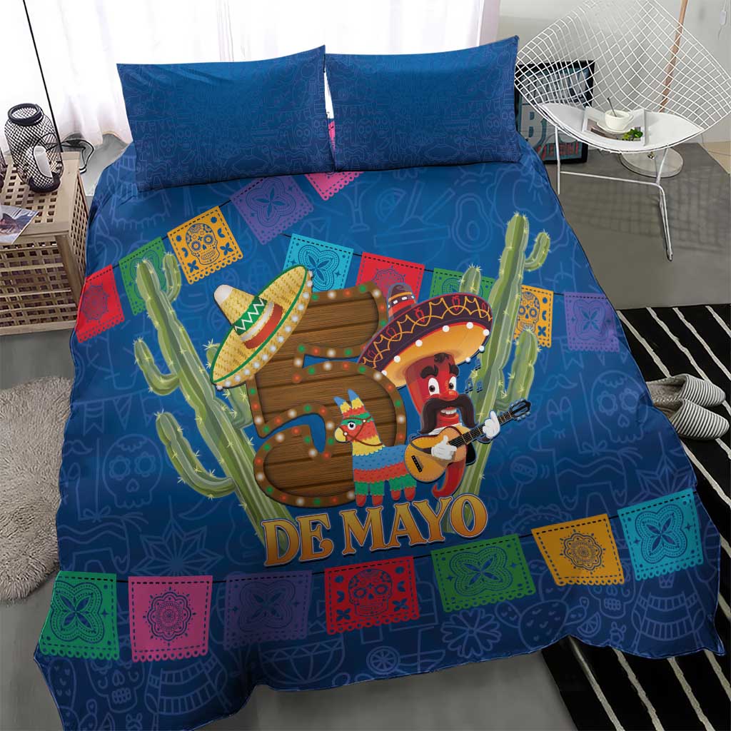 Mexico Cinco De Mayo 2025 Bedding Set Chili Pepper Let's Fiesta