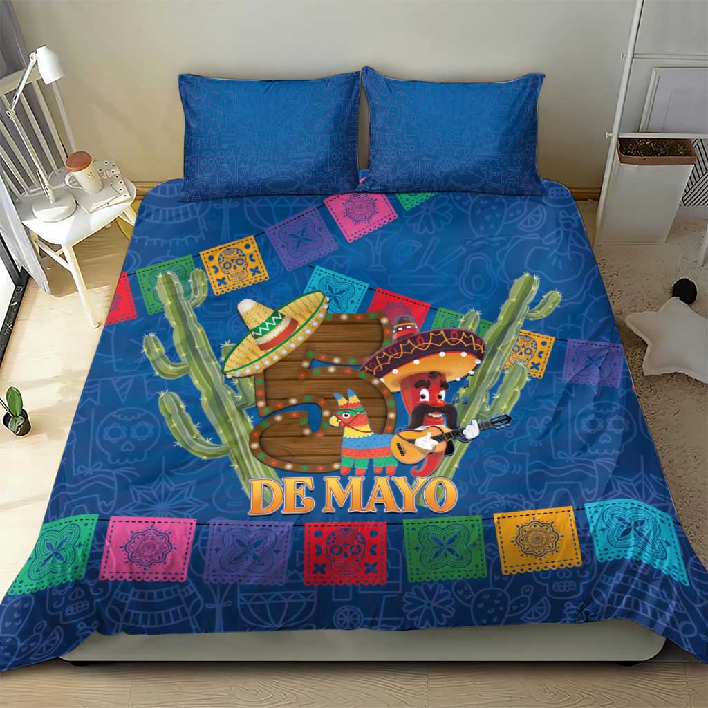 Mexico Cinco De Mayo 2025 Bedding Set Chili Pepper Let's Fiesta