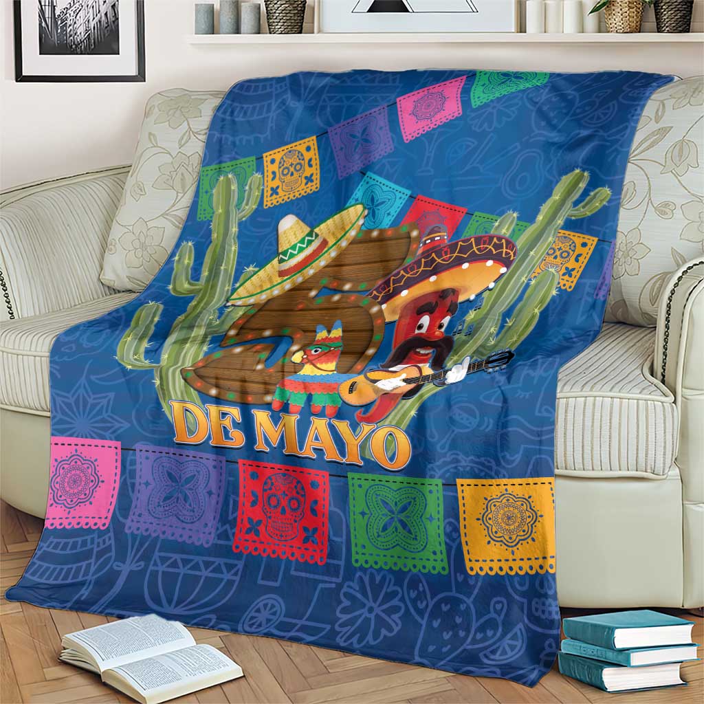 Mexico Cinco De Mayo 2025 Blanket Chili Pepper Let's Fiesta