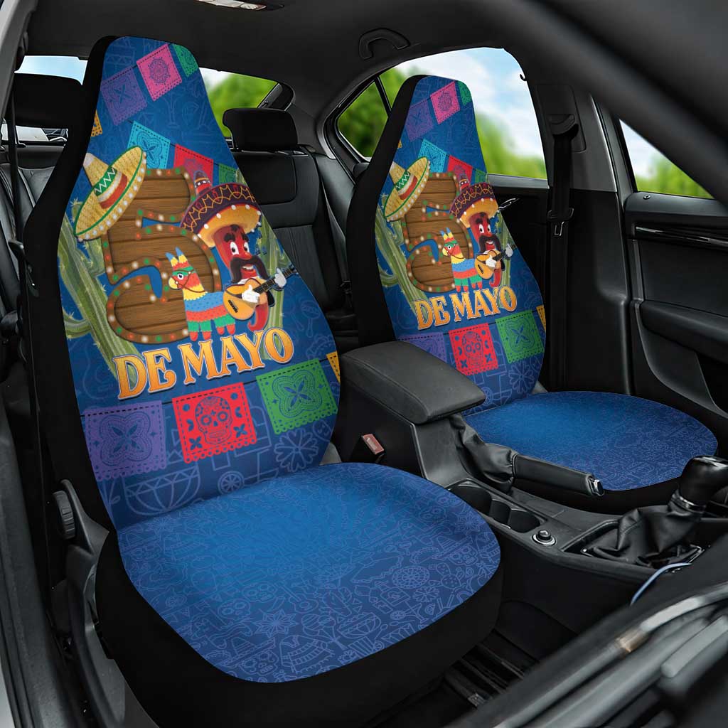 Mexico Cinco De Mayo 2025 Car Seat Cover Chili Pepper Let's Fiesta