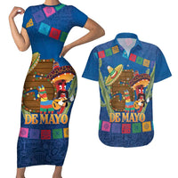 Mexico Cinco De Mayo 2025 Couples Matching Short Sleeve Bodycon Dress and Hawaiian Shirt Chili Pepper Let's Fiesta