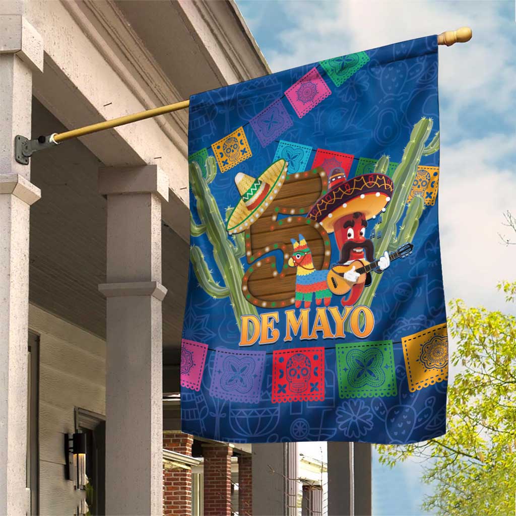 Mexico Cinco De Mayo 2025 Garden Flag Chili Pepper Let's Fiesta
