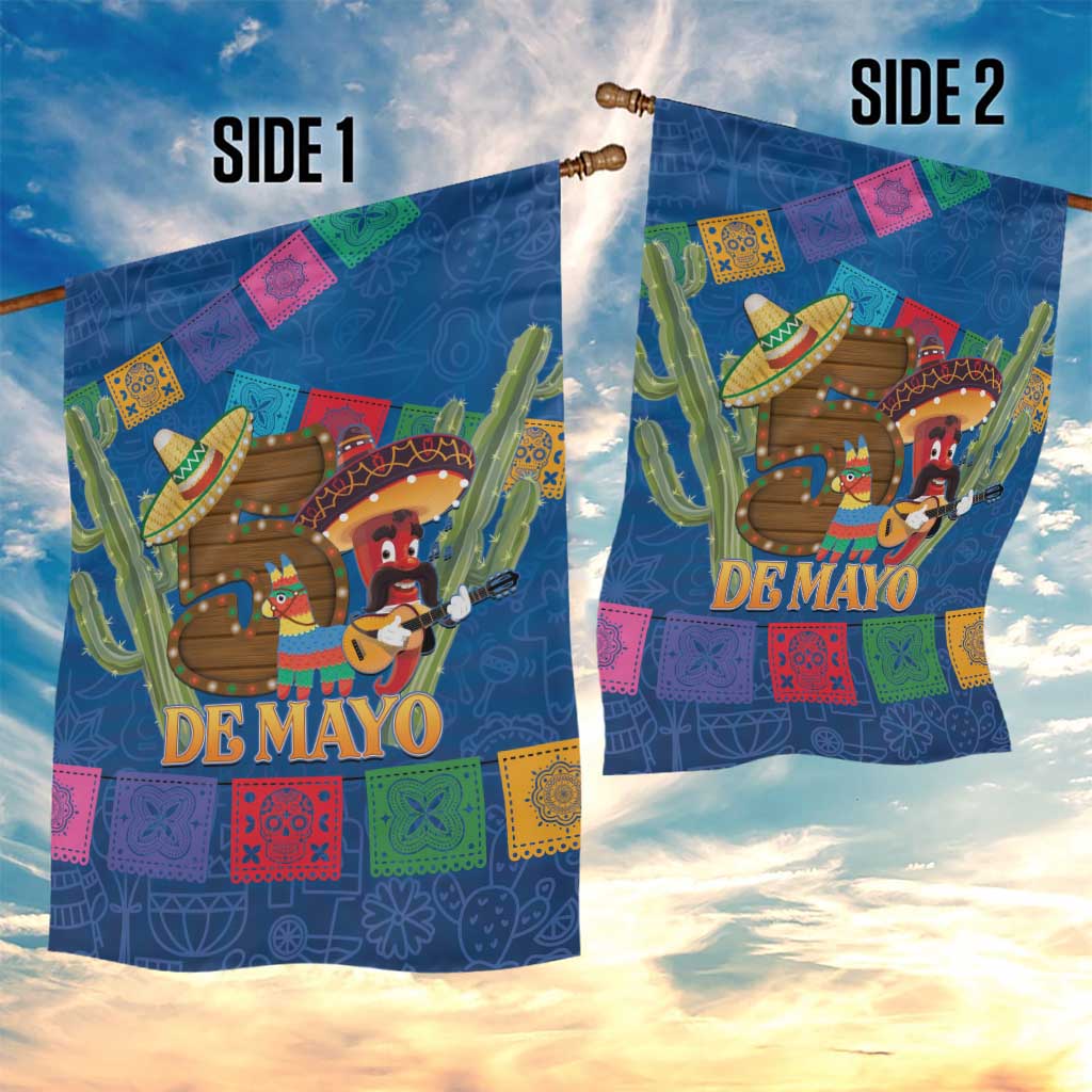 Mexico Cinco De Mayo 2025 Garden Flag Chili Pepper Let's Fiesta