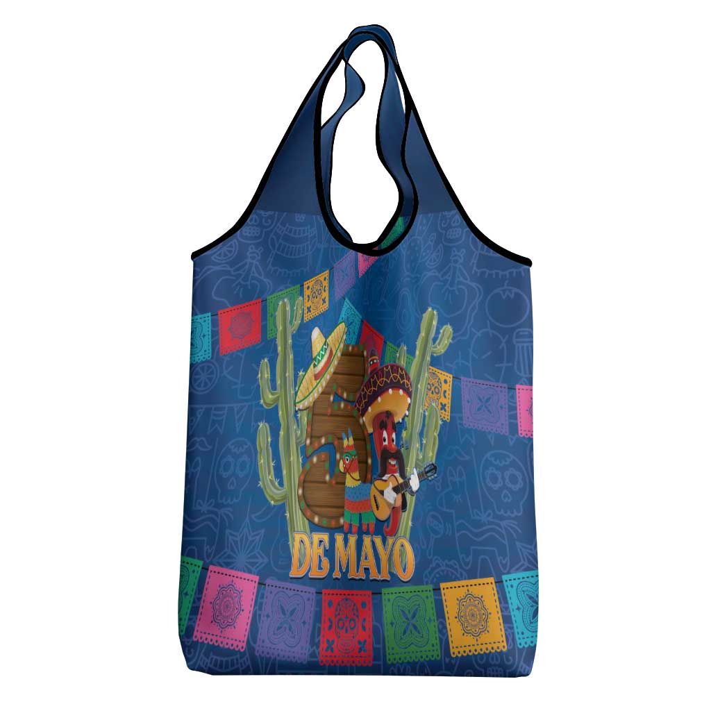 Mexico Cinco De Mayo 2025 Grocery Bag Chili Pepper Let's Fiesta