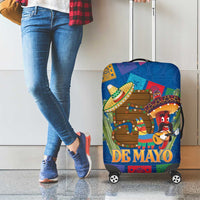 Mexico Cinco De Mayo 2025 Luggage Cover Chili Pepper Let's Fiesta