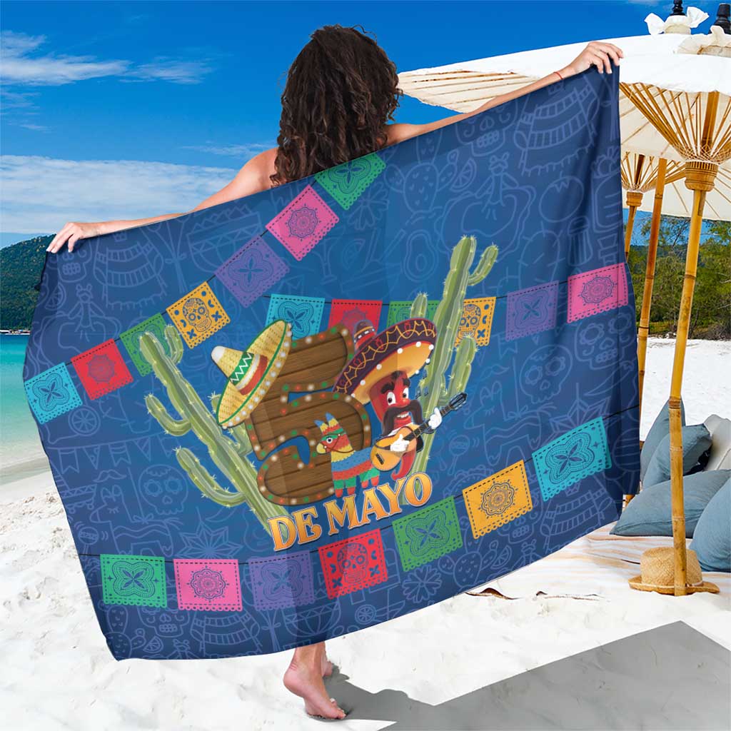 Mexico Cinco De Mayo 2025 Sarong Chili Pepper Let's Fiesta - Wonder Print Shop