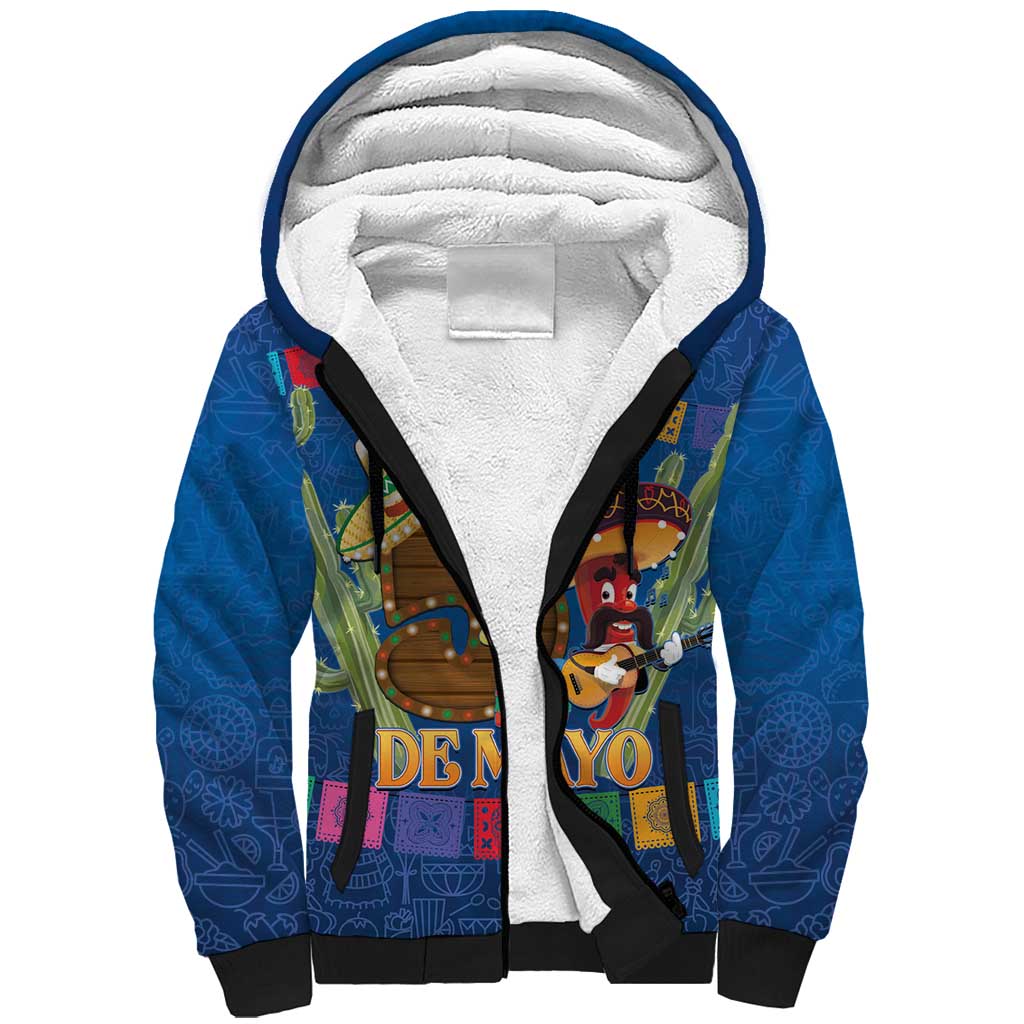 Mexico Cinco De Mayo 2025 Sherpa Hoodie Chili Pepper Let's Fiesta - Wonder Print Shop