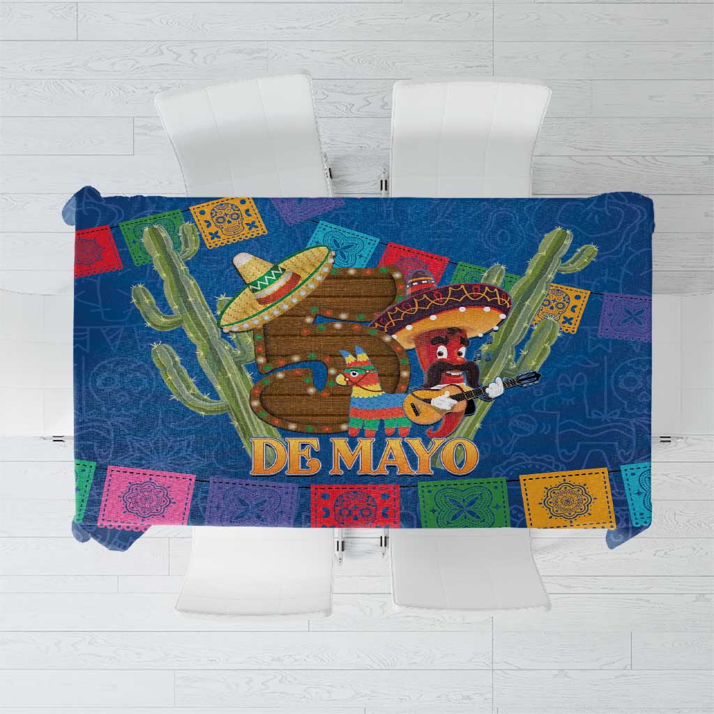 Mexico Cinco De Mayo 2025 Tablecloth Chili Pepper Let's Fiesta - Wonder Print Shop