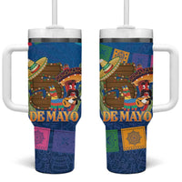Mexico Cinco De Mayo 2025 Tumbler With Handle Chili Pepper Let's Fiesta - Wonder Print Shop