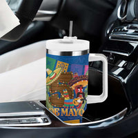 Mexico Cinco De Mayo 2025 Tumbler With Handle Chili Pepper Let's Fiesta - Wonder Print Shop