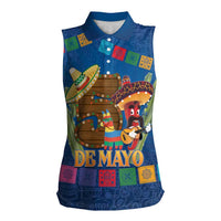 Mexico Cinco De Mayo 2025 Women Sleeveless Polo Shirt Chili Pepper Let's Fiesta - Wonder Print Shop