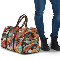 Japanese Geisha Katana Travel Bag Japan Sensu Seigaiha Pattern - Wonder Print Shop