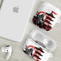 Japanese Samurai Warrior Enso AirPods Case Japan Pagoda Sakura Watercolor - Wonder Print Shop