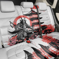 Japanese Samurai Warrior Enso Back Car Seat Cover Japan Pagoda Sakura Watercolor - Wonder Print Shop